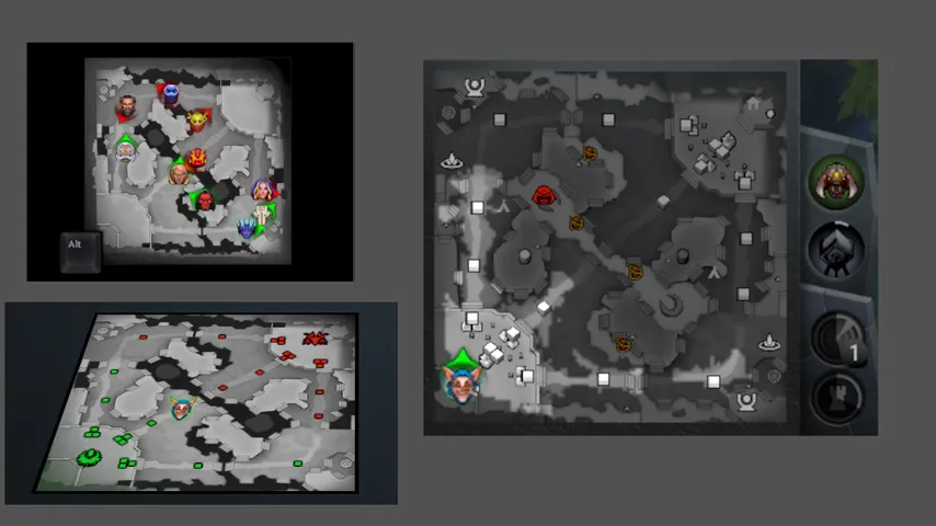 Grey Minimap: Parts — a Dota 2 mod